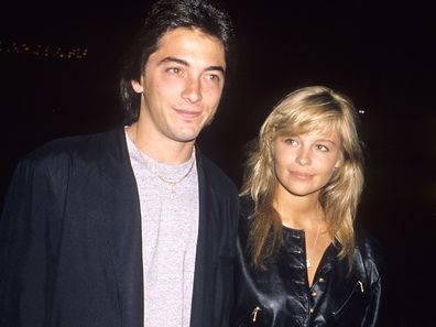 Scott Bayu and Pamela Anderson on May 26, 1990 in one night bar in West Hollywood, California.