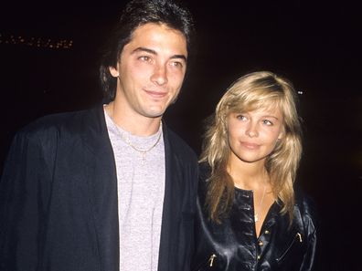 Scott Baio and Pamela Anderson on May 26, 1990 at Bar One Nightclub in West Hollywood, California.