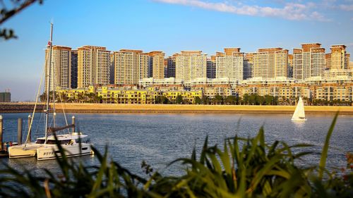 A section of the Evergrande mega-project complexes is seen on Haihua Islands in Danzhou in south China's Hainan province.