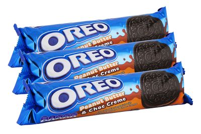 Oreo Peanut Butter
and Chocolate: 3.4g sugar per biscuit
