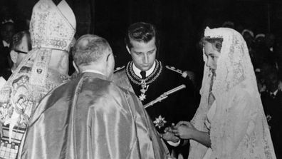 Prince Albert of Belgium, later King Albert II of Belgium and Princess Paola of Belgium.