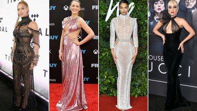 Celebrities wearing cut-out dresses on the red carpet