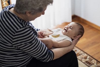 Grandmother with baby