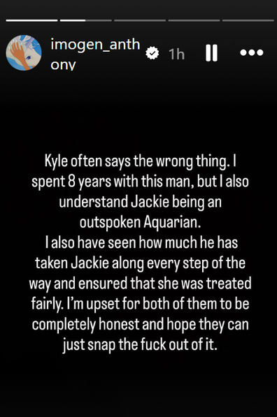 Statement from imogen anthony re Kyle Sandilands 