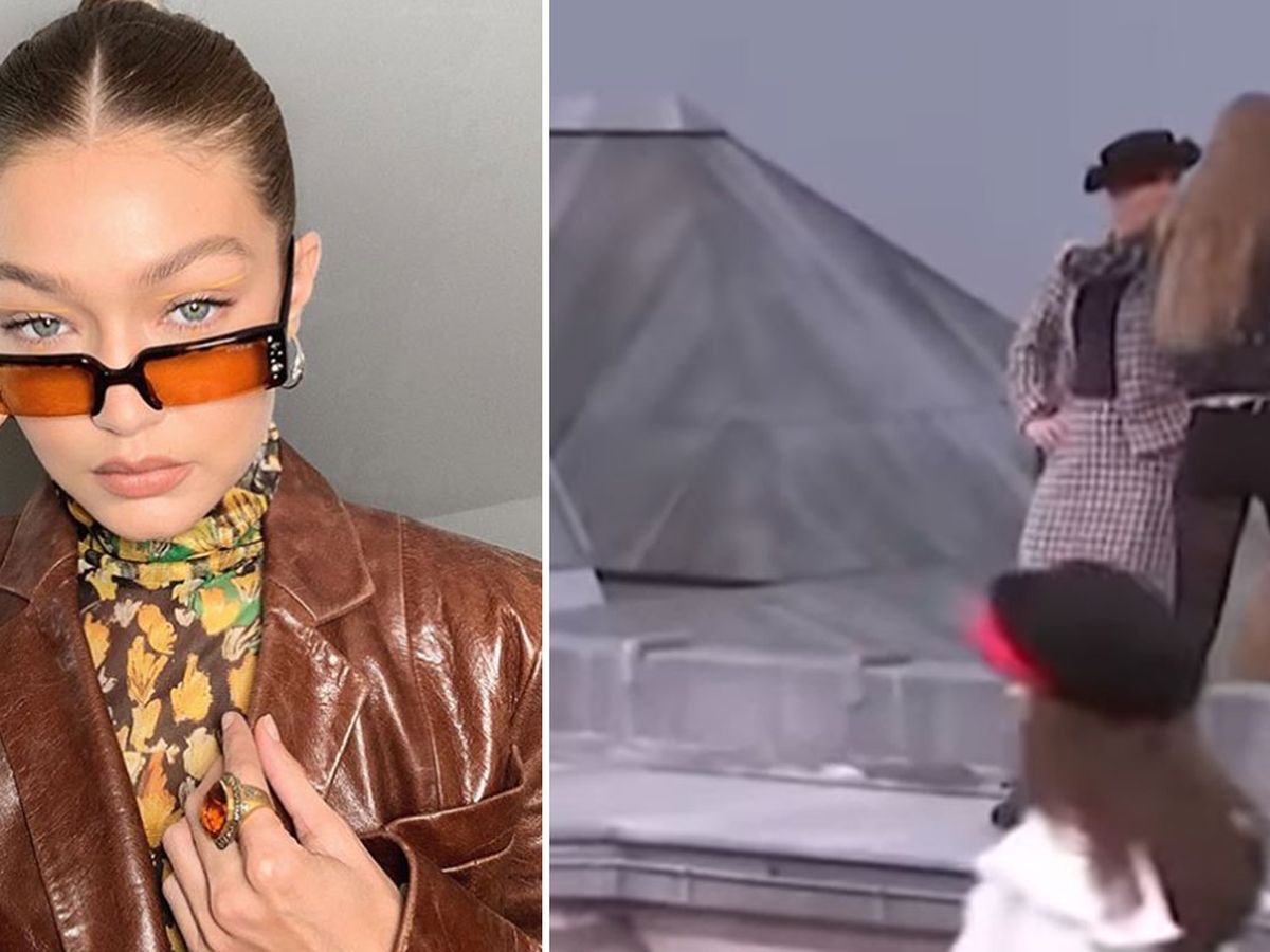 Gigi Hadid intercepts runway intruder during Chanel's Paris Fashion Week  show