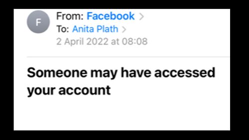 Anita Plath said she had made no headway with Facebook in trying to get control of her account back.
