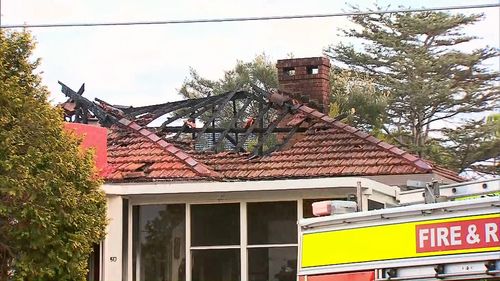 The blaze has caused significant damage to the property in Sydney's inner west.