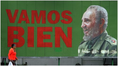 A mural of Fidel Castro in Havana, Cuba. (AFP)