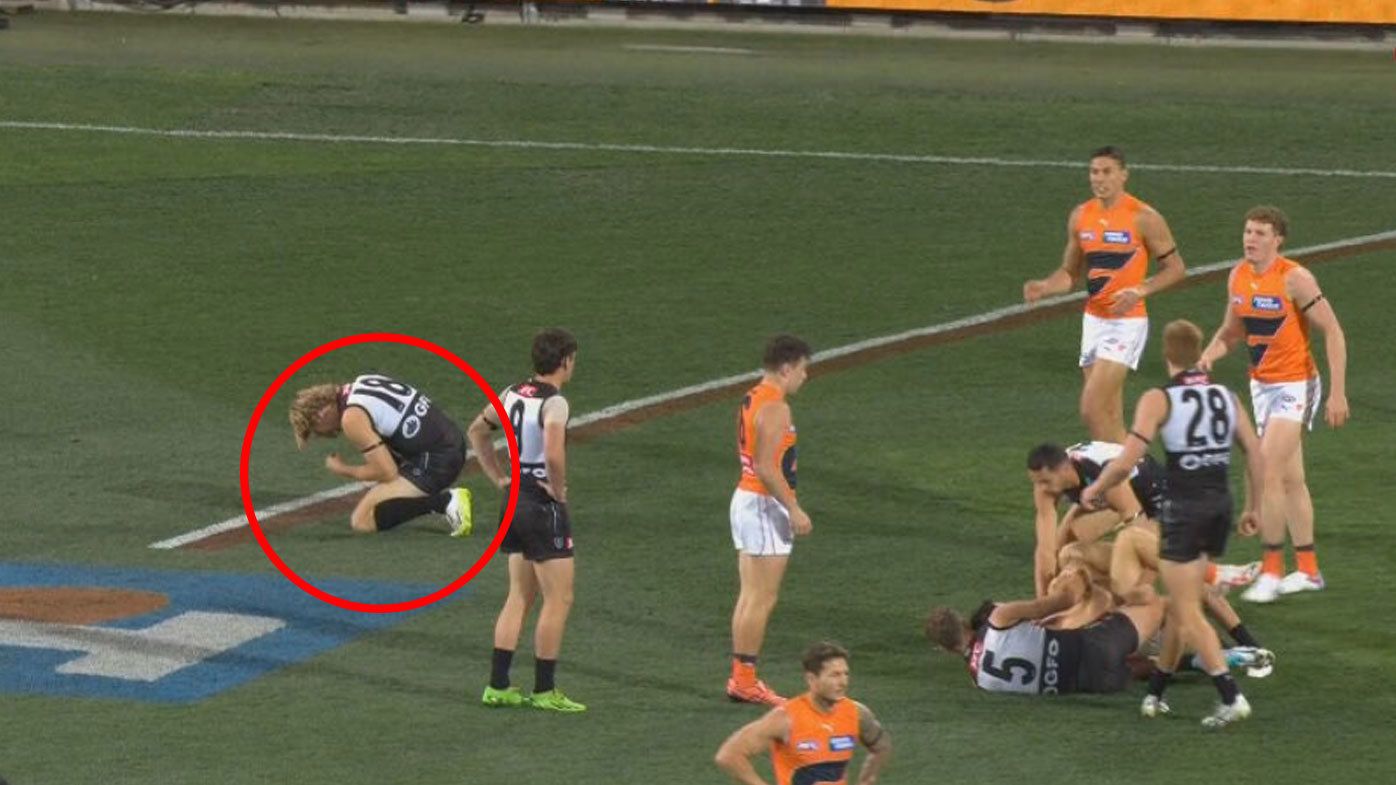 Umpires briefly stopped play after Port&#x27;s Jason Horne-Francis copped an eye poke on Saturday night