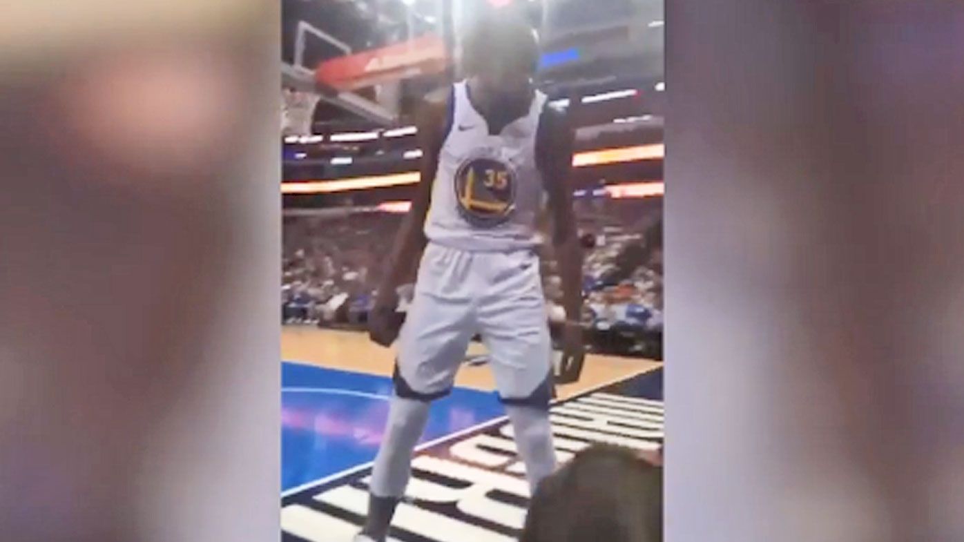 Golden State Warriors star Kevin Durant confronts fan during Mavericks loss