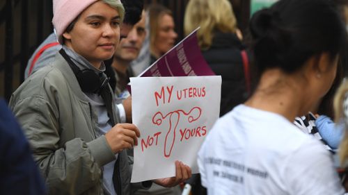 The new laws make it illegal to communicate, film or intimidate a woman near a NSW abortion clinic have been passed by the state's parliament. (AAP)