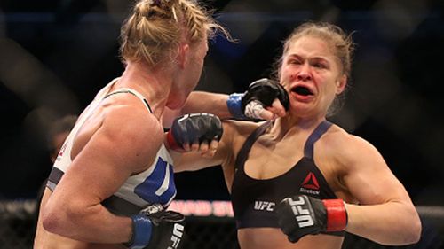 Ronda Rousey admitted Holm was the "biggest threat" to her undefeated title. (Getty)