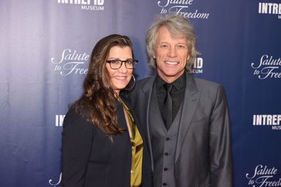 NEW YORK, NEW YORK - NOVEMBER 10: Dorothea Hurley and Recipient of the Intrepid Lifetime Achievement Award Jon Bon Jovi attend as Intrepid Museum hosts Annual Salute To Freedom Gala on November 10, 2021 in New York City. (Photo by Theo Wargo/Getty Images for Intrepid Sea, Air, & Space Museum)