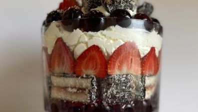 Lamington trifle is so easy.