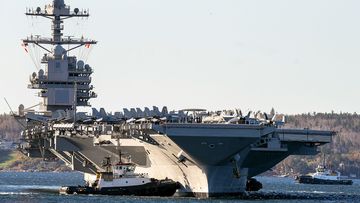 The USS Gerald R. Ford, one of the world&#x27;s largest aircraft carriers