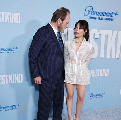 WEST HOLLYWOOD, CALIFORNIA - DECEMBER 12: (L-R) Tommy Lee Jones and Jenna Ortega attend the "Finestkind" Los Angeles Premiere on December 12, 2023 in West Hollywood, California. (Photo by Randy Shropshire/Getty Images for Paramount+)