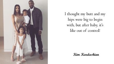 Kim Kardashian West with husband Kanye West and children Saint and North.