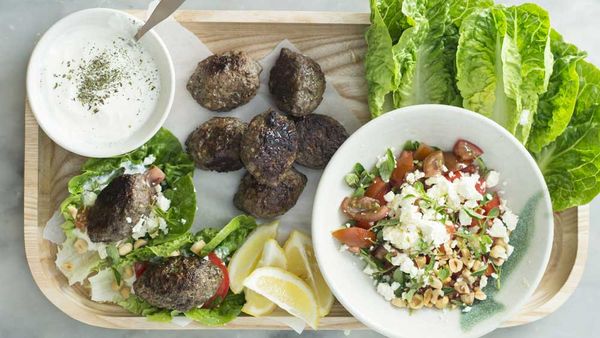 Lamb kofta lettuce wraps