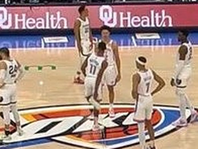 Grizzlies vs. Thunder game delayed as both teams take the court wearing white  jerseys