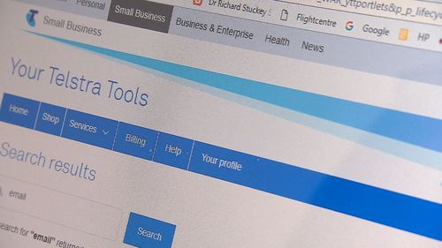 Telstra says the database Mr Irvine accessed was for planned network interruptions through a site called "Your Telstra Tools." Picture: 9NEWS