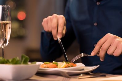 Dining alone eating