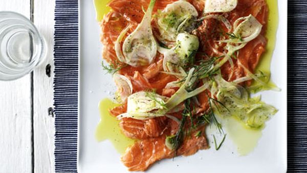 Ocean trout carpaccio with fennel