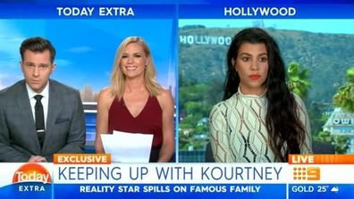 Kourtney Kardashian, Sonia Kruger and David Campbell