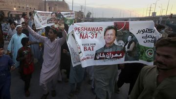 Supporters of Pakistan&#x27;s former Prime Minister Imran Khan celebrate after Supreme Court decision, in Peshawar, Pakistan, Thursday, May 11, 2023.   