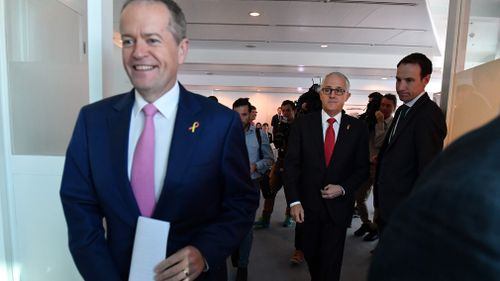 On the question of which leader has the confidence of their party, 65 percent of voters have named Mr Shorten – while Mr Turnbull on the other hand received just 55. Picture: AAP