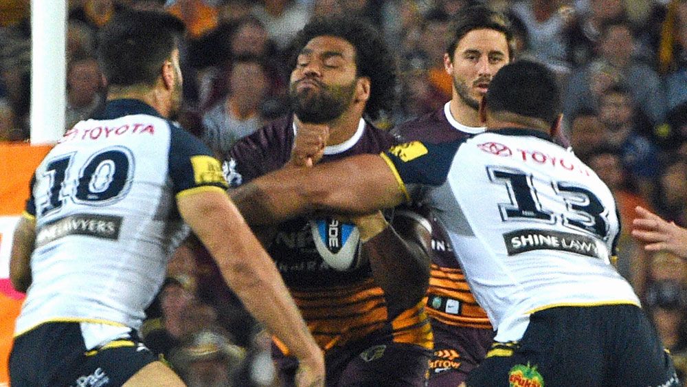Sam Thaiday in action during the 2015 Grand Final. (AAP)
