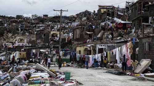 A flattened street in Jeremie, Haiti. (AP)