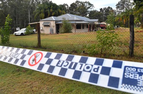 The house in Buccan which police visited in the hunt for missing Larissa Beilby. Picture: AAP