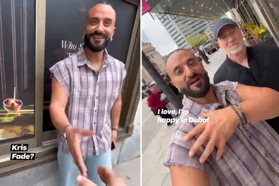 Kyle Sandilands' tipped replacement, Kris Fade, was seen being grilled in the street over rumours he'll take over Sandilands' coveted KIIS FM slot.