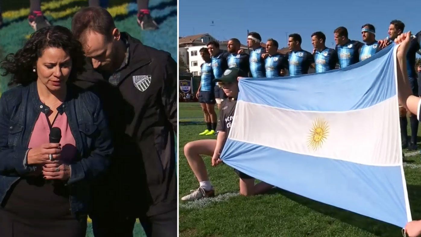 Argentina anthem gaffe at Coogee Oval