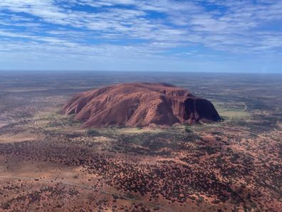 Uluru from helicopter