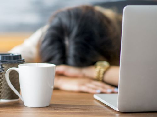 Woman napping