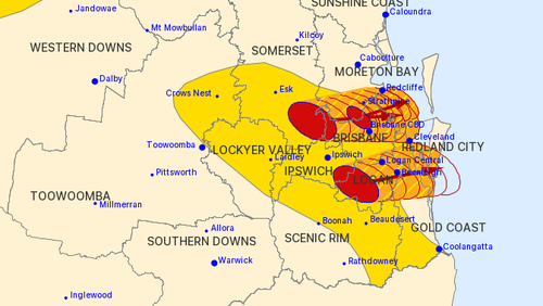 Severe storms bearing down on south east Queensland
