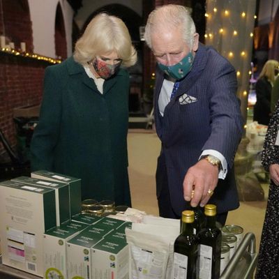 Prince Charles and Camilla visit food bank, December