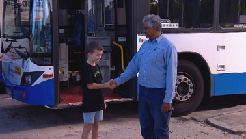 A Lake Macquarie boy is being praised for taking a stand against racial abuse, after coming to the aid of a distraught bus driver.