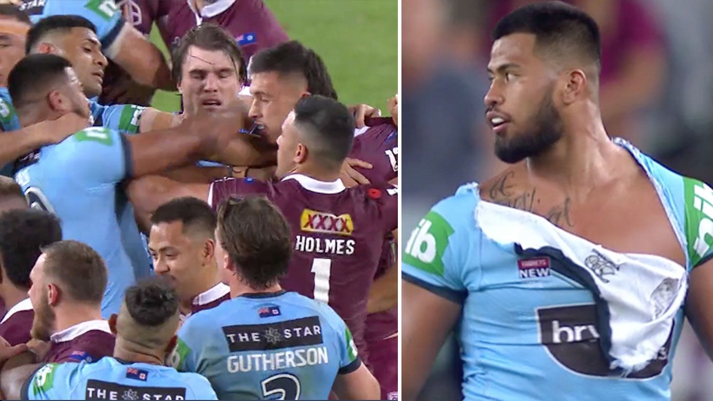 Origin Game Two Tino Fa Asuamaleaui Payne Haas Sent To Sin Bin For Fight