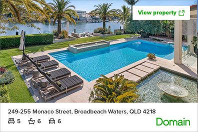 Luxury mansion Hollywood riverfront Gold Coast pool Domain listing 