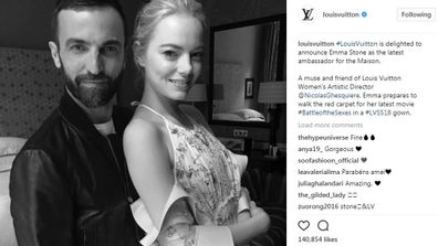 Actress Emma Stone is Louis Vuitton's newest ambassador