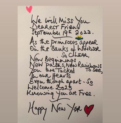 Sarah Ferguson Fergie New Year's 2023 note for Queen Elizabeth