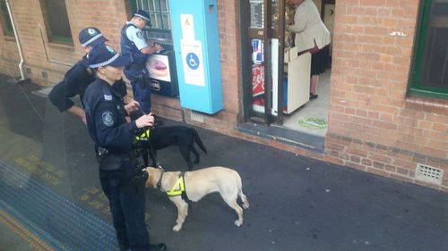 This operation at Strathfield railway station had two dogs, meaning 16 additional police would be needed to be present as per standard operating procedures