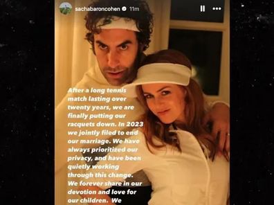 Isla Fisher divorce announcement