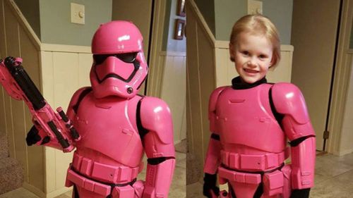 Dad creates awesome pink stormtrooper costume for his daughter
