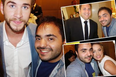 TheFIX reporter Ali Daher snapped selfies with Liam Hemsworth, Jonah Hill & Amber Heard!