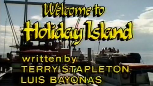 Holiday Island - the most regrettable bit of television Laurie Oakes has ever been in. (Network 10/YouTube)