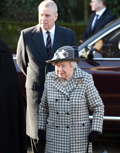 Queen Elizabeth Prince Andrew church Prince Harry Meghan Markle