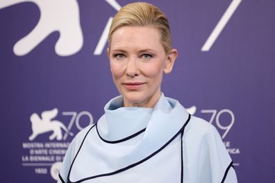 Cate Blanchett attends the photocall for "Tar" at the 79th Venice International Film Festival on September 01, 2022 in Venice, Italy. 